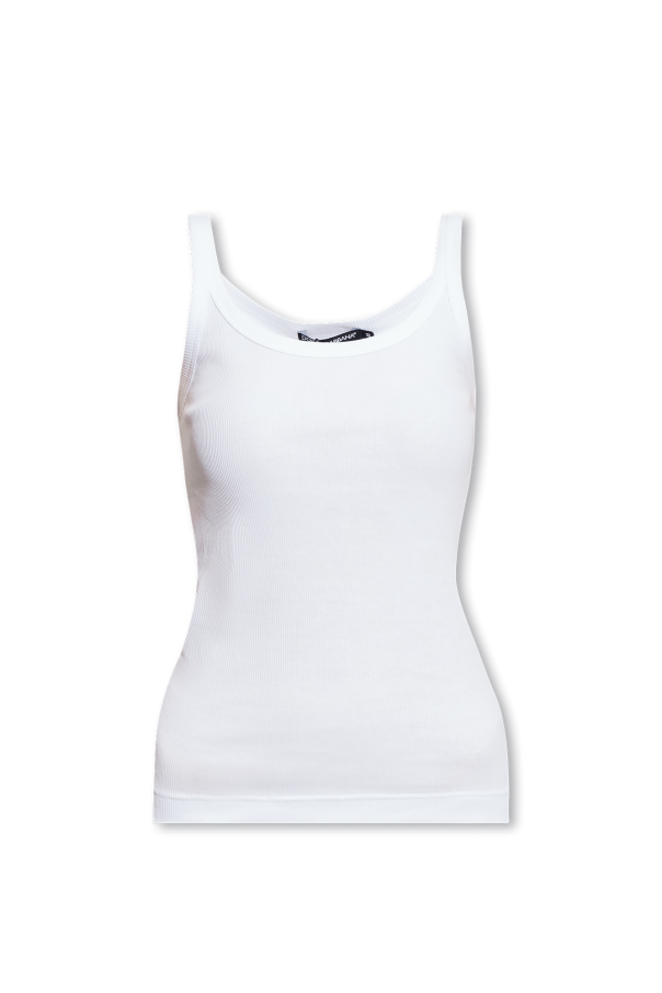 Women’s Size 42/Large Dolce & deals Gabbana White/Black Sleeveless Tank Top